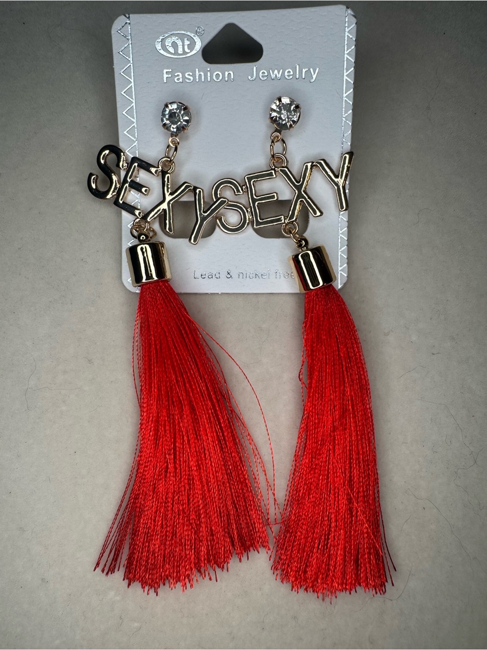 New Fashion Jewelry 'SEXY' Red Tassel Drop Earrings